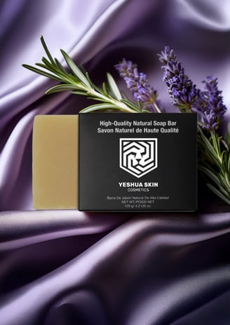 a soap bar with lavender and rosemary