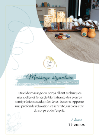 massages bien être signature aux pierres semi précieuses