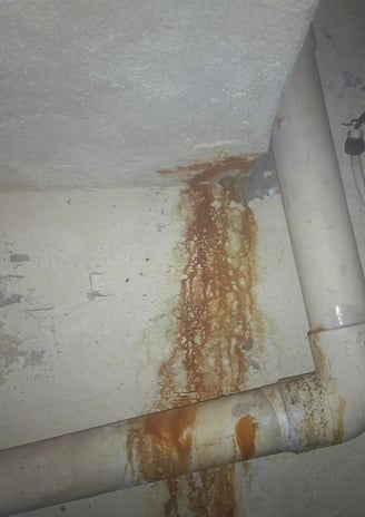 Rust Streaks and Damp Patches from Slab Water Ingress