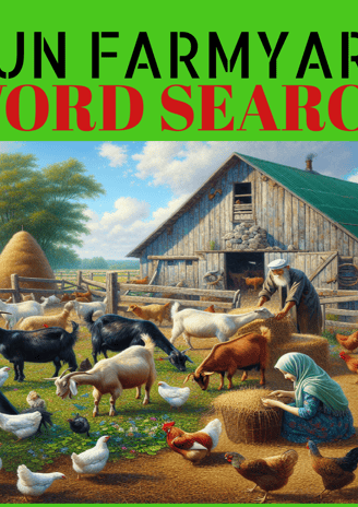 Fun Farmyard Word search puzzle