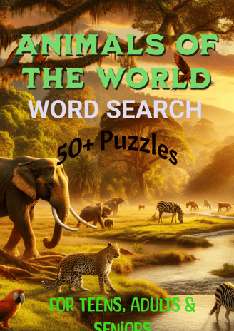 Animals of the world word search puzzle
