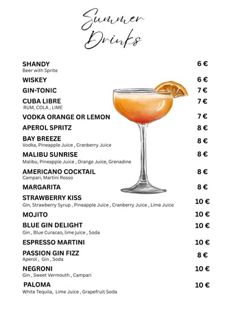 Summer Drinks , Cocktails , The Sunset Drift , Ksamil