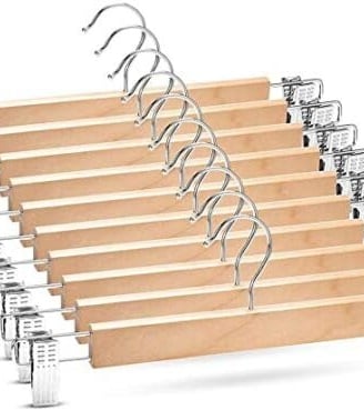 Durable wooden hanger for heavy garments