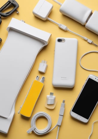 A bustling market stall is filled with a wide array of mobile phone cases and accessories, displayed on shelves and racks. Several people are browsing the items, dressed warmly for the weather. The cases come in various colors and designs, adding vibrancy to the scene.