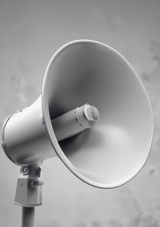 A megaphone to amplify the people's voice