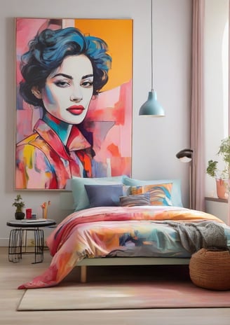 "Expressão artística contemporânea em um quadro personalizado em estilo POP."