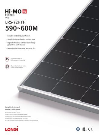 Longi Himo 6 solar panels