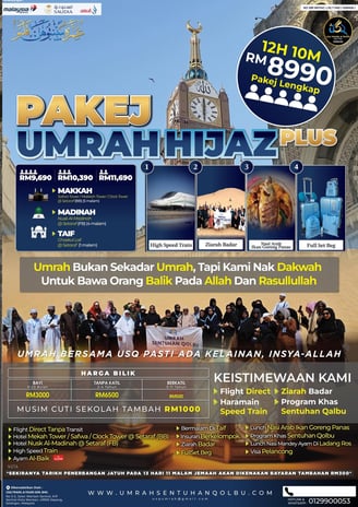 usq travel pakej umrah hijaz plus