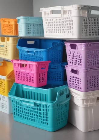 Two black plastic food containers with transparent lids are positioned on a solid yellow surface. The containers have separate compartments inside, designed for holding different types of food.