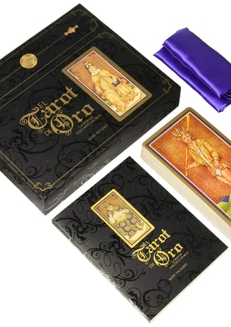 a box of tarot cards with a tarot