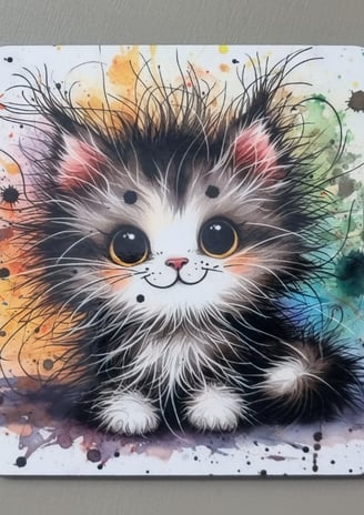 Various cards with cat images