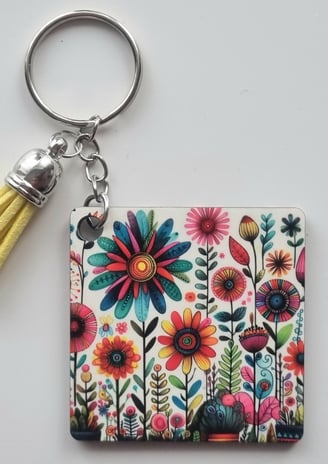 keyrings featuring a variety of different images