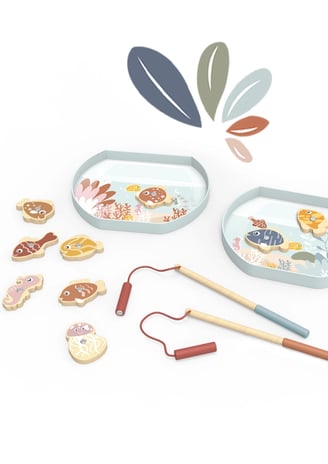 wooden fishing game toy, wooden fishing toy, eco friendly toys