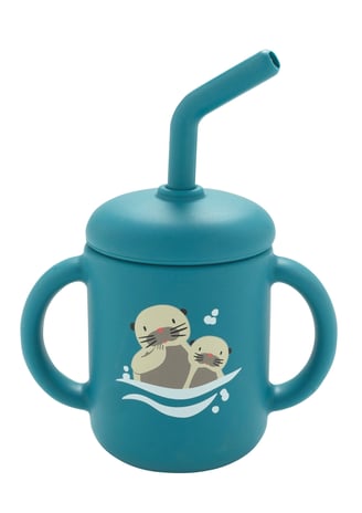 silicone sippy cup with sea otter