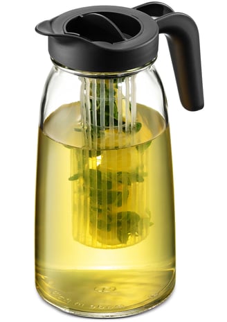 ice and fruit infuser pitcher, fruit infuser with lid, ice pitcher with lid,