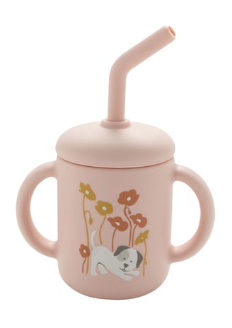 silicone sippy cup with puppies