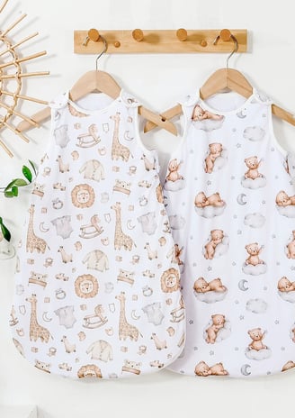 comfy baby sleep sack, soft cotton sleepsack, cute sleepsacks with animals