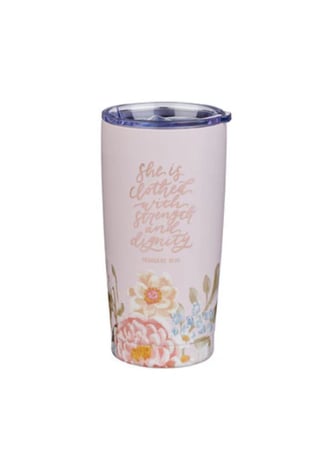 floral tumbler with bible verse, gifts for mom, travel tumbler gifts