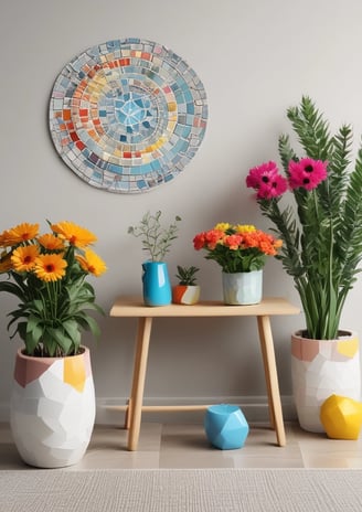 Décoration intérieure colorée