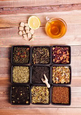a variety of teas and herbal teas