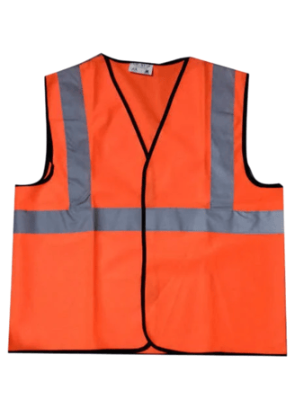 Plain Orange Polyester Safety Jacket of SK Fire Protection Shown In This Picture
