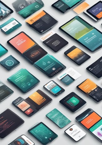 a bunch of different types of mobile phones