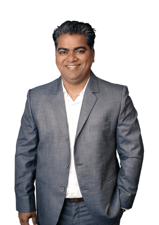 Vijay Bandgar in a suit and white shirt