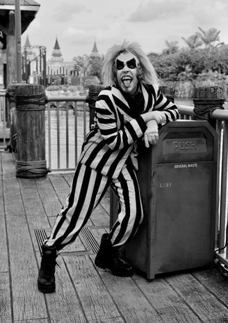 Beetlejuice strikes a pose for photographer Peter Pickering