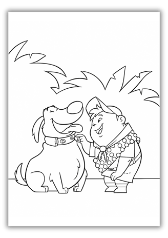 Russell And Dug Coloring Pages