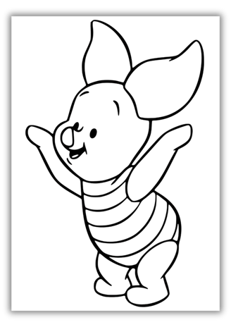 winnie the pooh piglet coloring pages