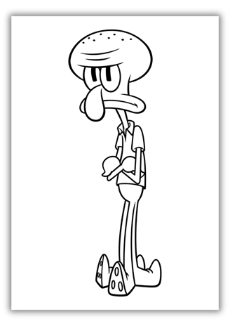 squidward coloring pages