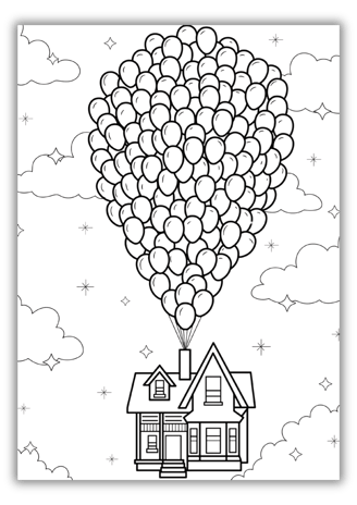 up house coloring page