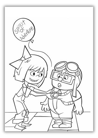 Carl And Ellie Coloring Pages