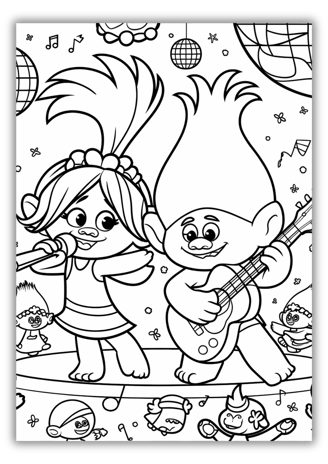 coloring pages of trolls