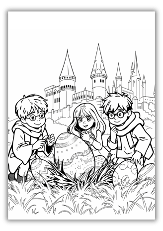 Harry Potter Easter Coloring Pages