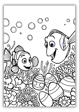 Finding Nemo Easter Coloring Pages