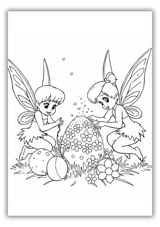 Fairy Easter Coloring Pages