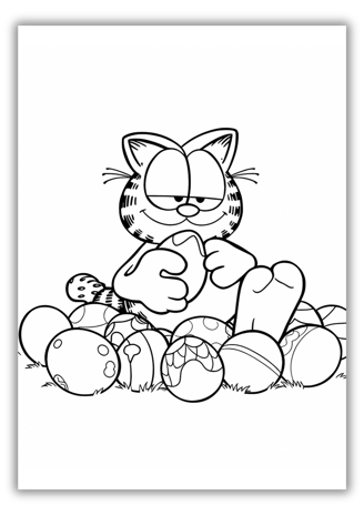 Garfield Easter Coloring Pages