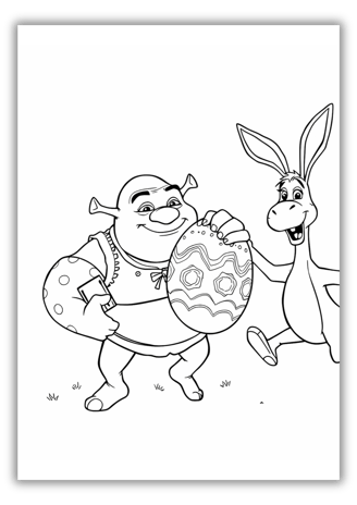 Shrek Easter Coloring Pages