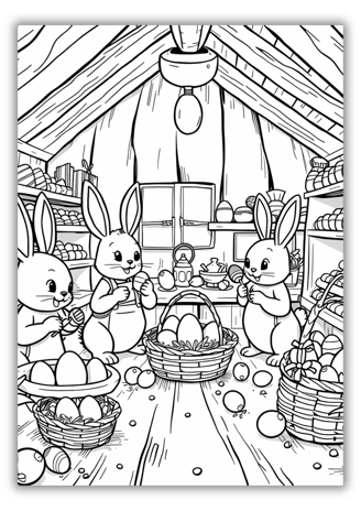 Easter Color Book Pages