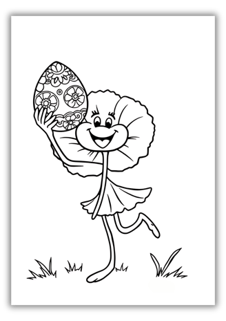 Trolls Easter Coloring Pages