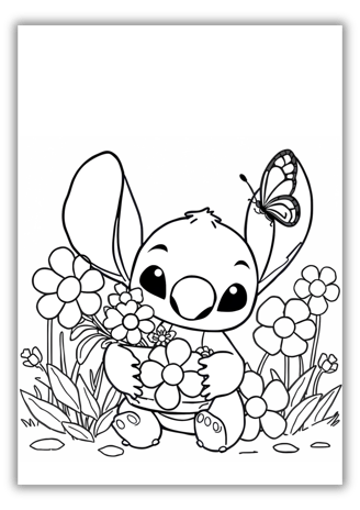 lilo and stitch colouring page