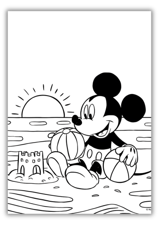 Mickey Mouse Summer Coloring