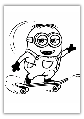 Easy Minion Coloring Pages
