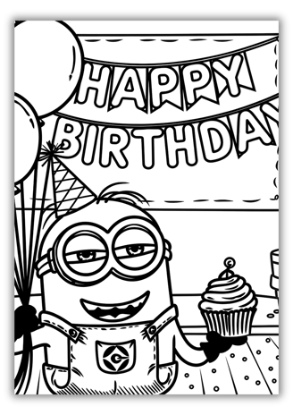 Full Page Minion Coloring Pages