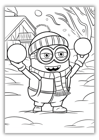 Funny Minion Coloring Pages