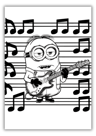 Cute Minion Coloring Pages