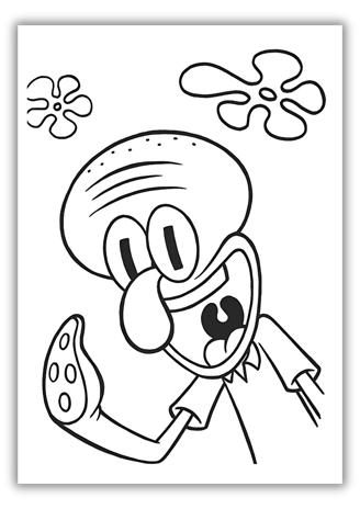spongebob squidward coloring pages