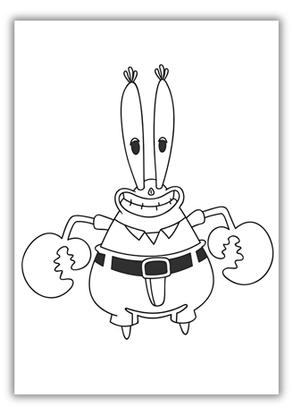 spongebob mr krabs coloring pages