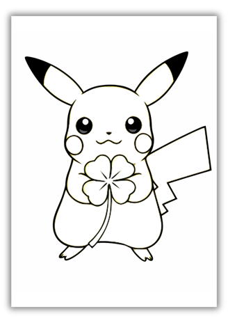 Pokemon St Patricks Day Coloring Pages